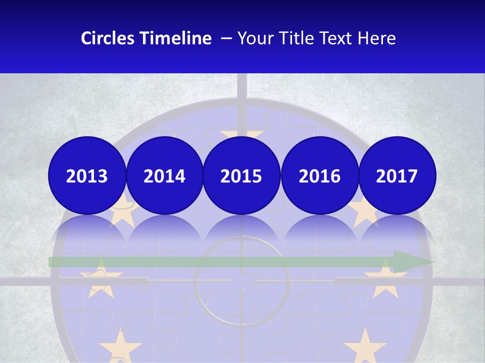 A Piece Of Puzzle With The European Flag On It PowerPoint Template