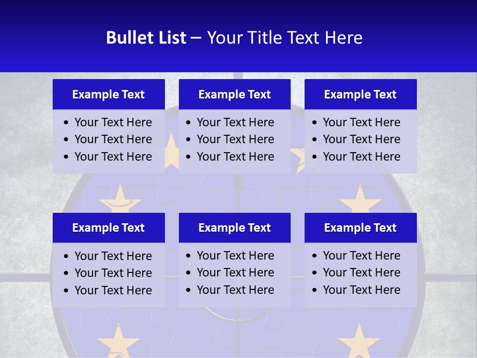 A Piece Of Puzzle With The European Flag On It PowerPoint Template