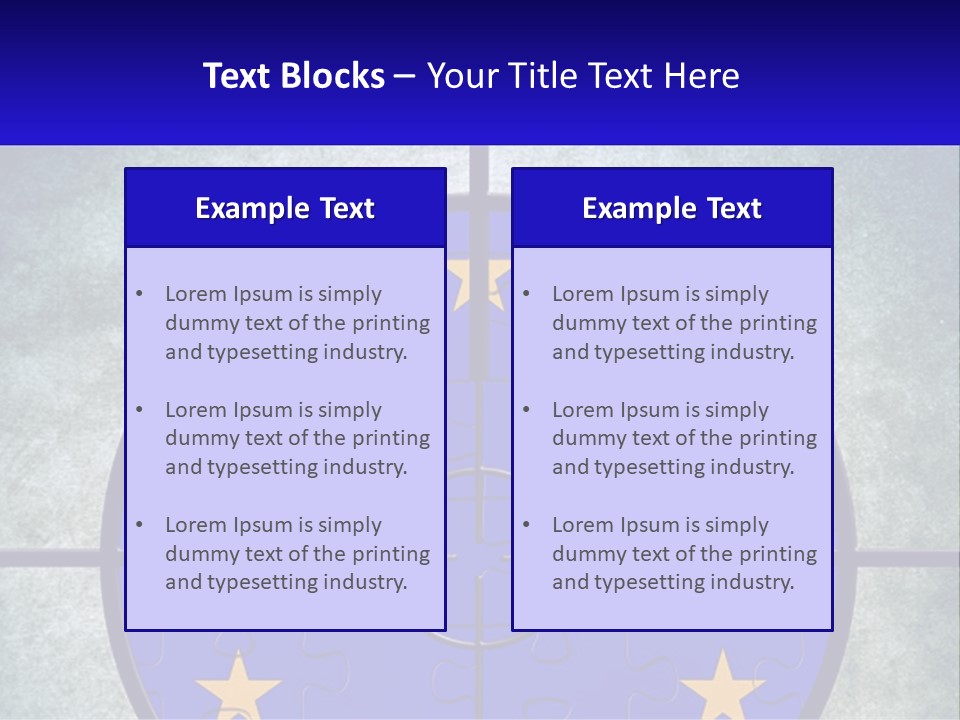 A Piece Of Puzzle With The European Flag On It PowerPoint Template