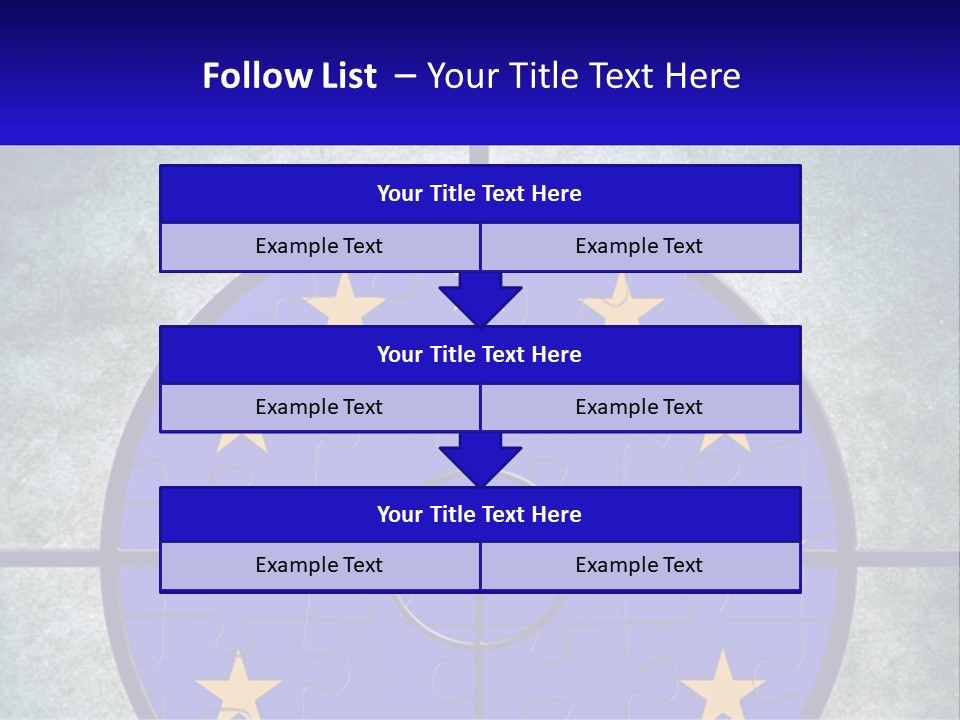 A Piece Of Puzzle With The European Flag On It PowerPoint Template