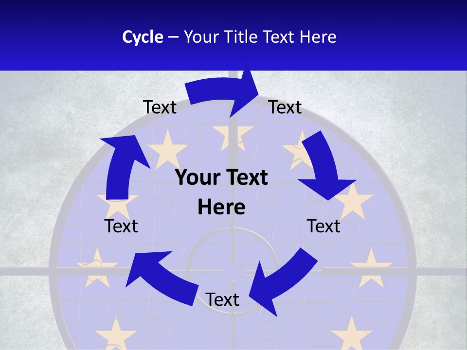 A Piece Of Puzzle With The European Flag On It PowerPoint Template