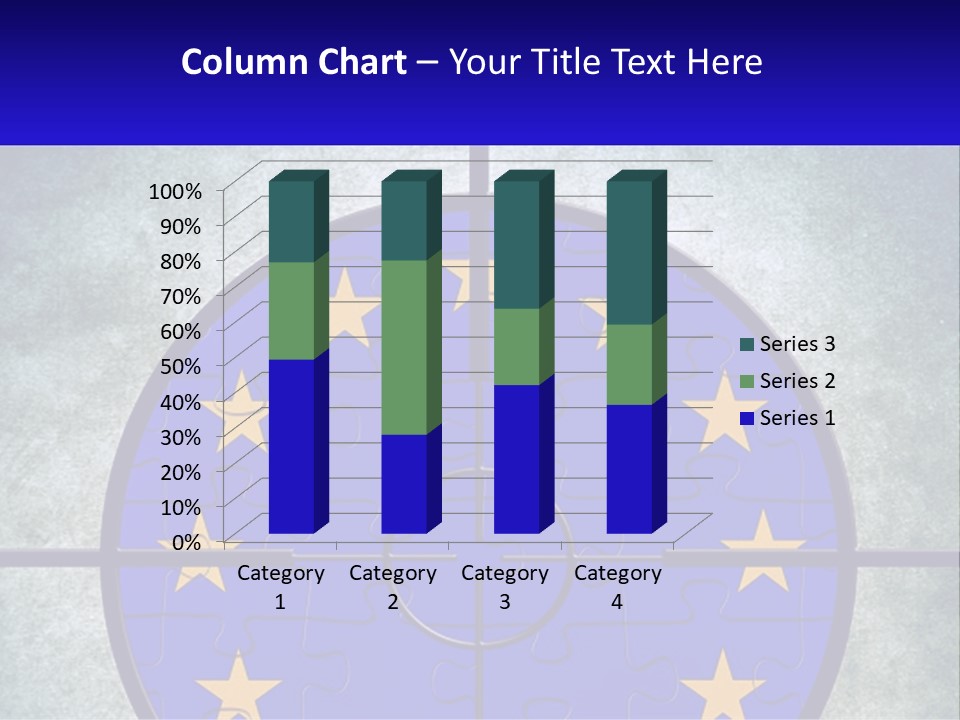 A Piece Of Puzzle With The European Flag On It PowerPoint Template