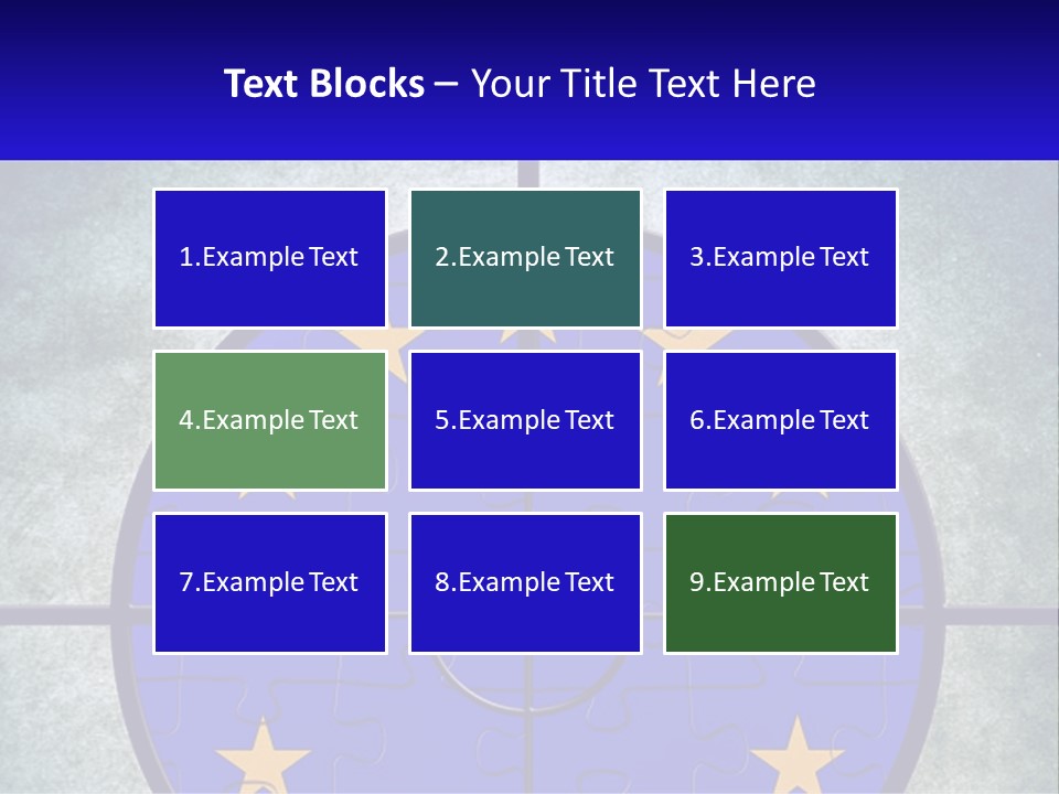 A Piece Of Puzzle With The European Flag On It PowerPoint Template