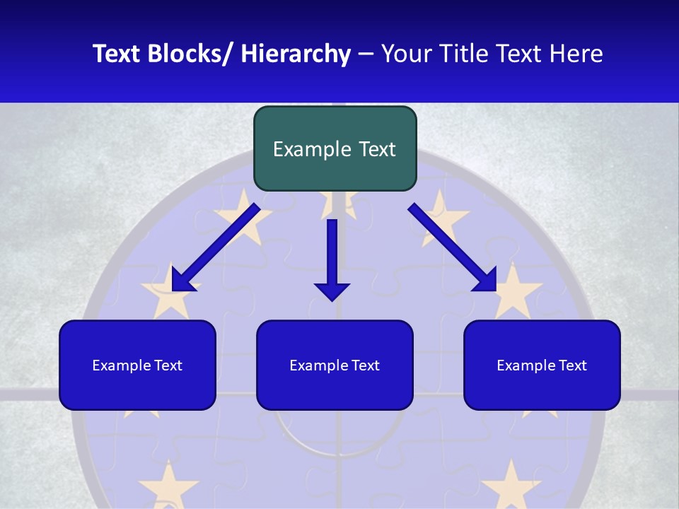 A Piece Of Puzzle With The European Flag On It PowerPoint Template