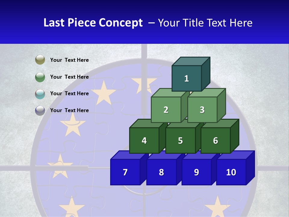 A Piece Of Puzzle With The European Flag On It PowerPoint Template