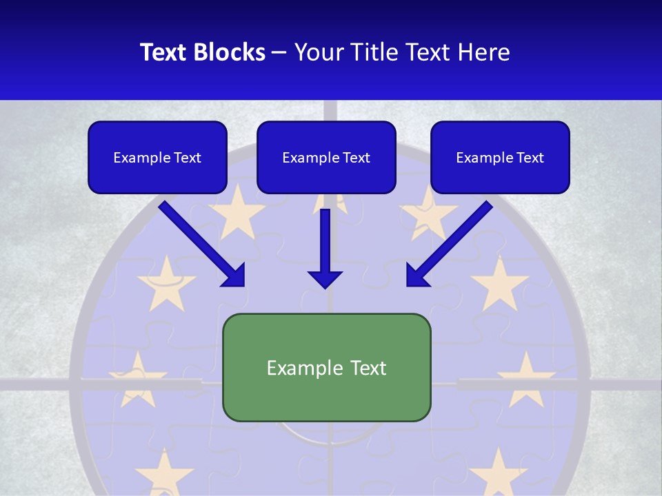 A Piece Of Puzzle With The European Flag On It PowerPoint Template