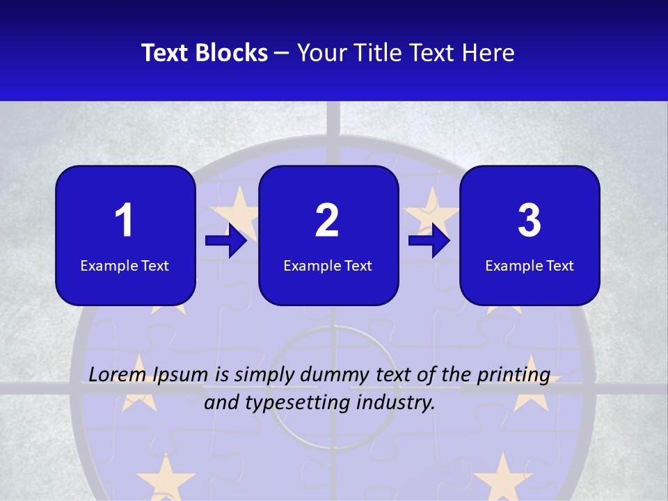A Piece Of Puzzle With The European Flag On It PowerPoint Template