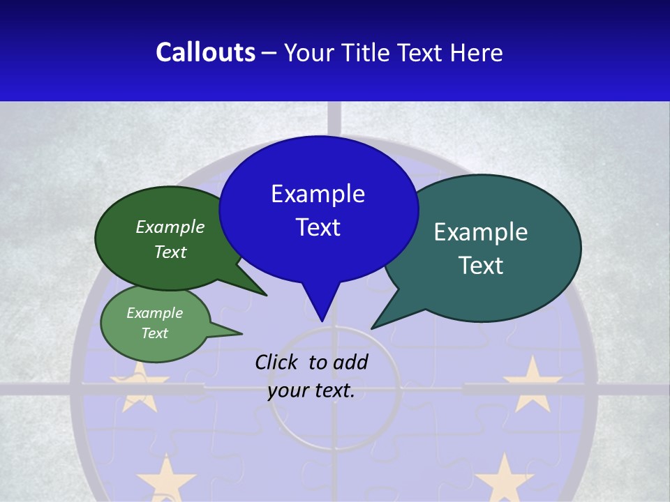A Piece Of Puzzle With The European Flag On It PowerPoint Template