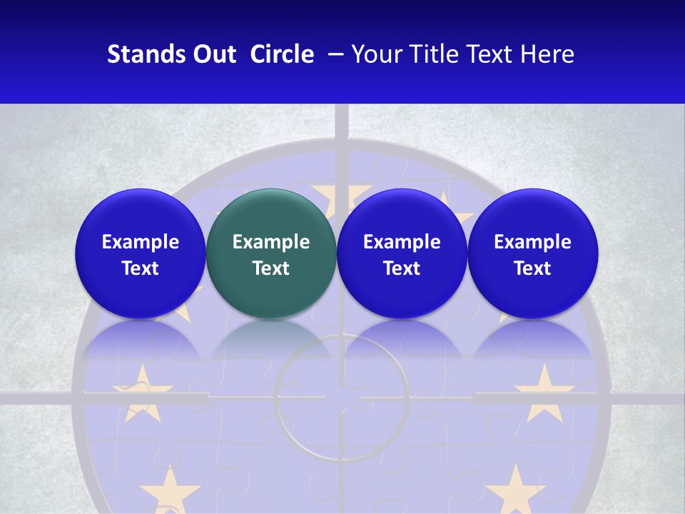 A Piece Of Puzzle With The European Flag On It PowerPoint Template