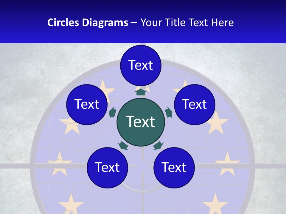 A Piece Of Puzzle With The European Flag On It PowerPoint Template
