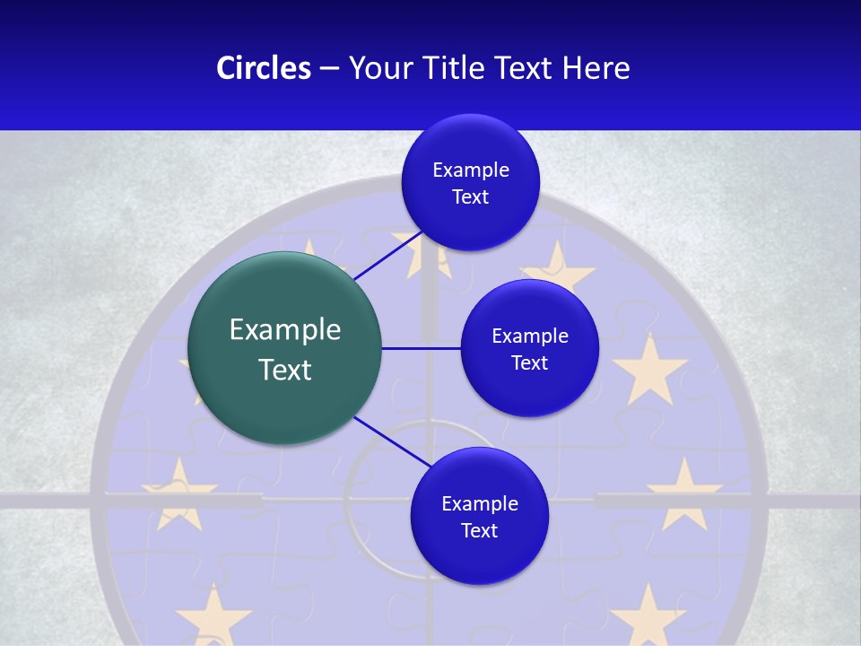 A Piece Of Puzzle With The European Flag On It PowerPoint Template
