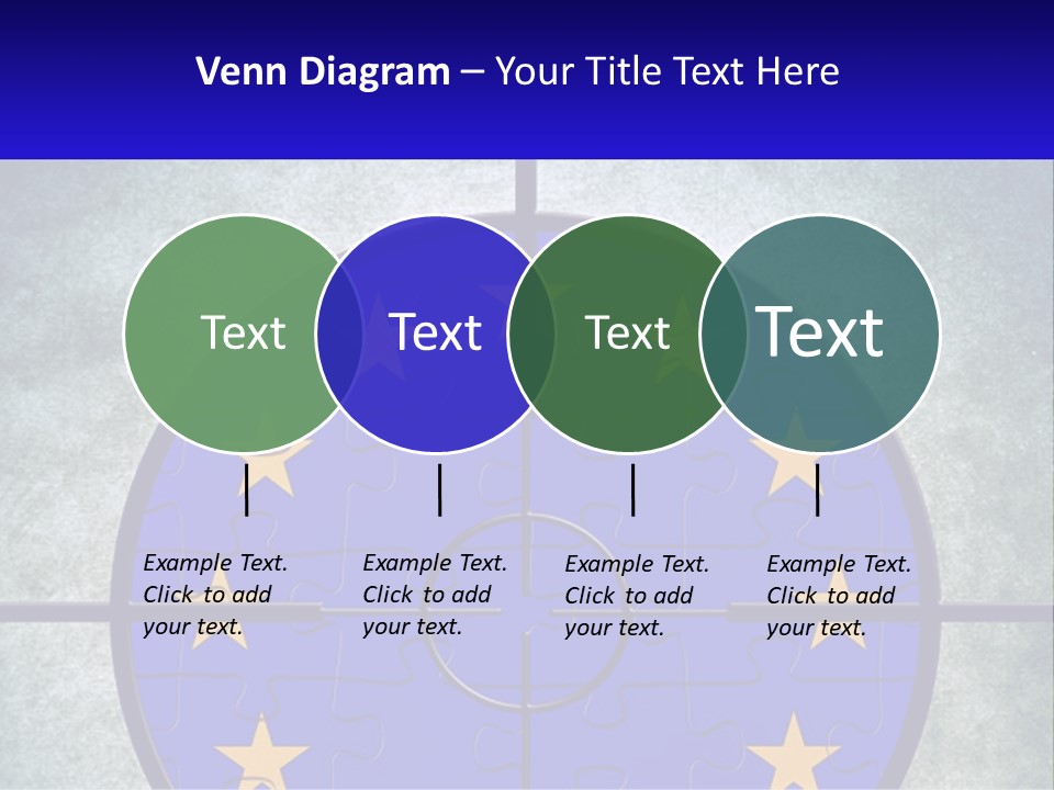 A Piece Of Puzzle With The European Flag On It PowerPoint Template