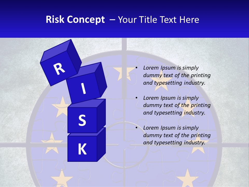 A Piece Of Puzzle With The European Flag On It PowerPoint Template