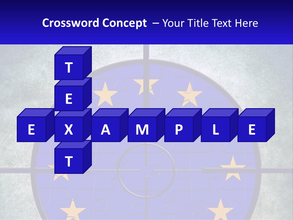 A Piece Of Puzzle With The European Flag On It PowerPoint Template