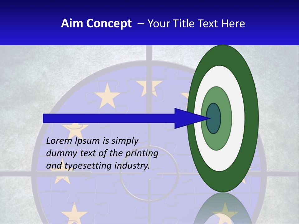 A Piece Of Puzzle With The European Flag On It PowerPoint Template
