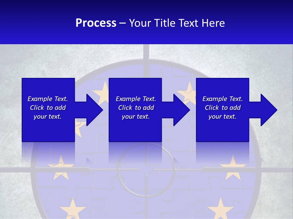 A Piece Of Puzzle With The European Flag On It PowerPoint Template