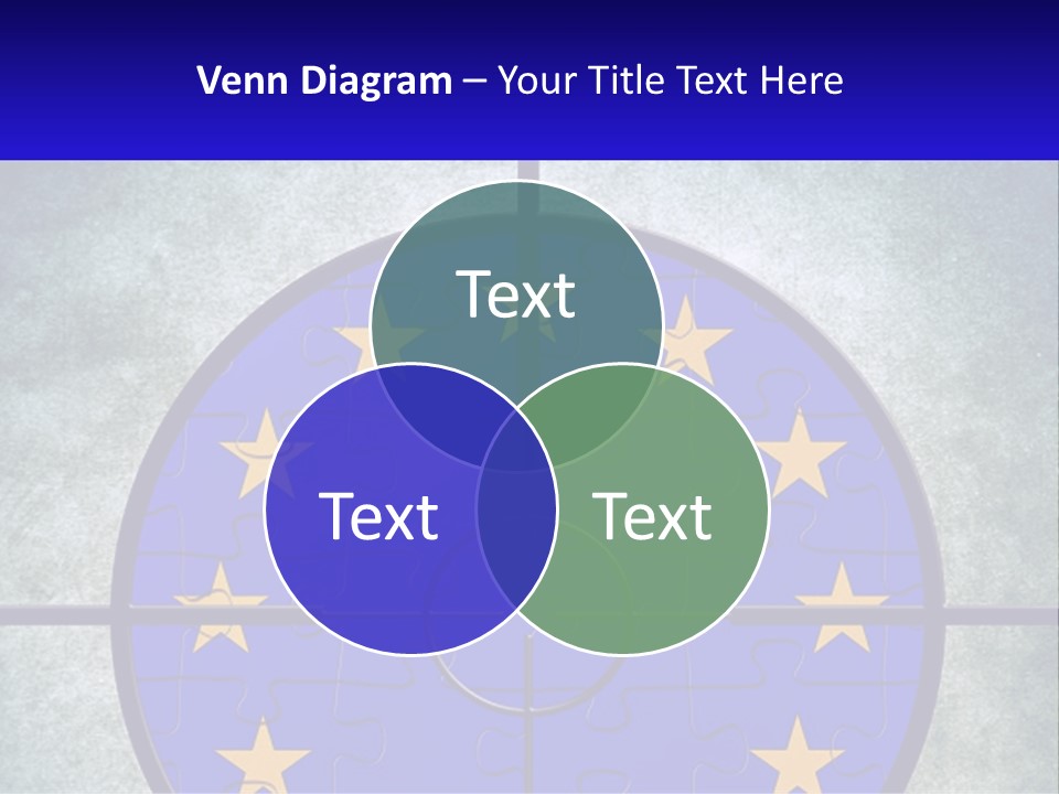 A Piece Of Puzzle With The European Flag On It PowerPoint Template