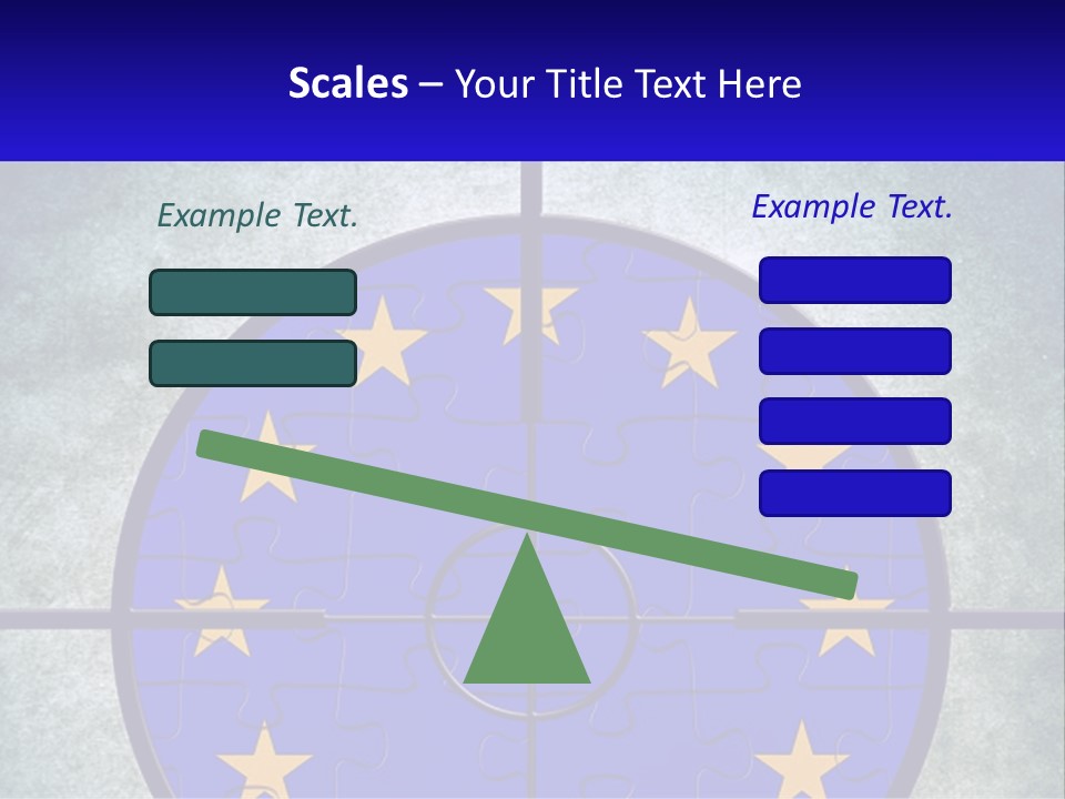 A Piece Of Puzzle With The European Flag On It PowerPoint Template