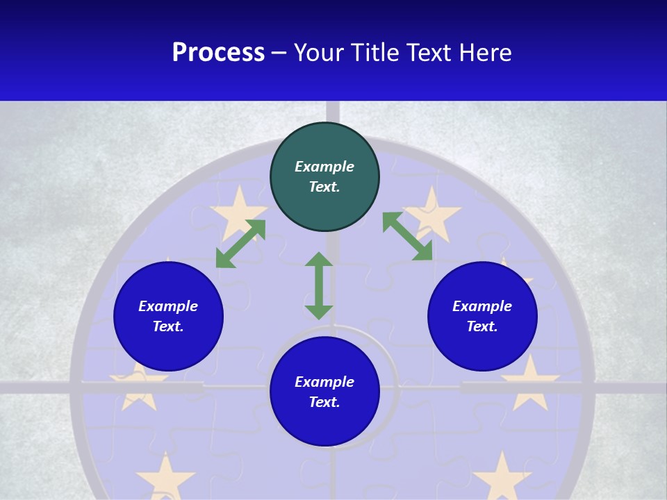 A Piece Of Puzzle With The European Flag On It PowerPoint Template