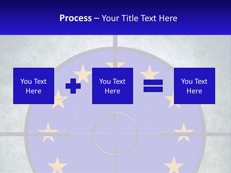 A Piece Of Puzzle With The European Flag On It PowerPoint Template
