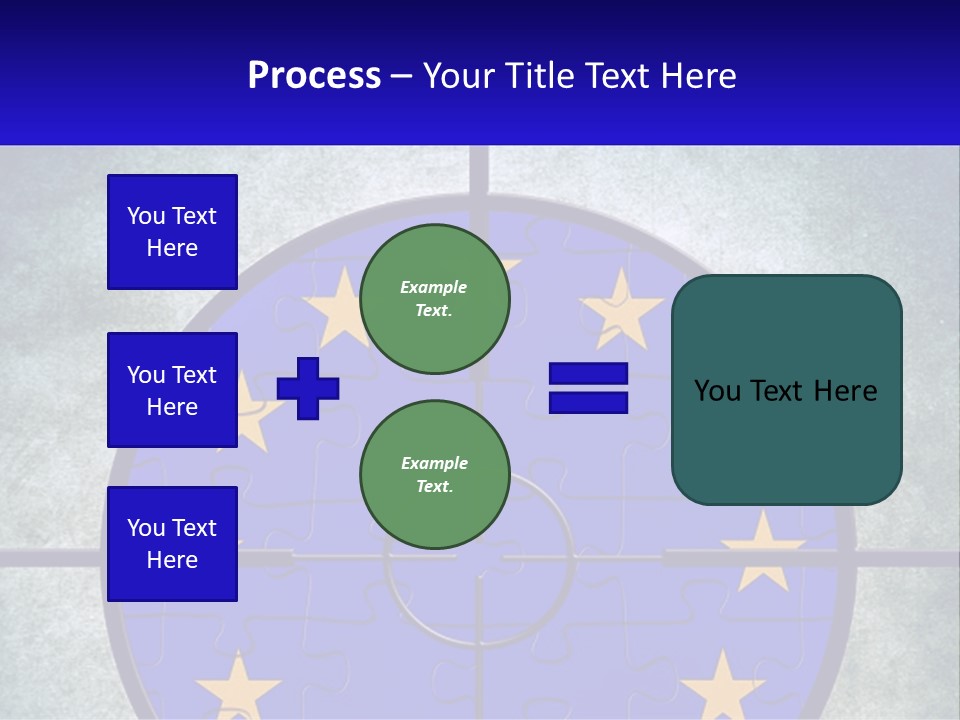 A Piece Of Puzzle With The European Flag On It PowerPoint Template