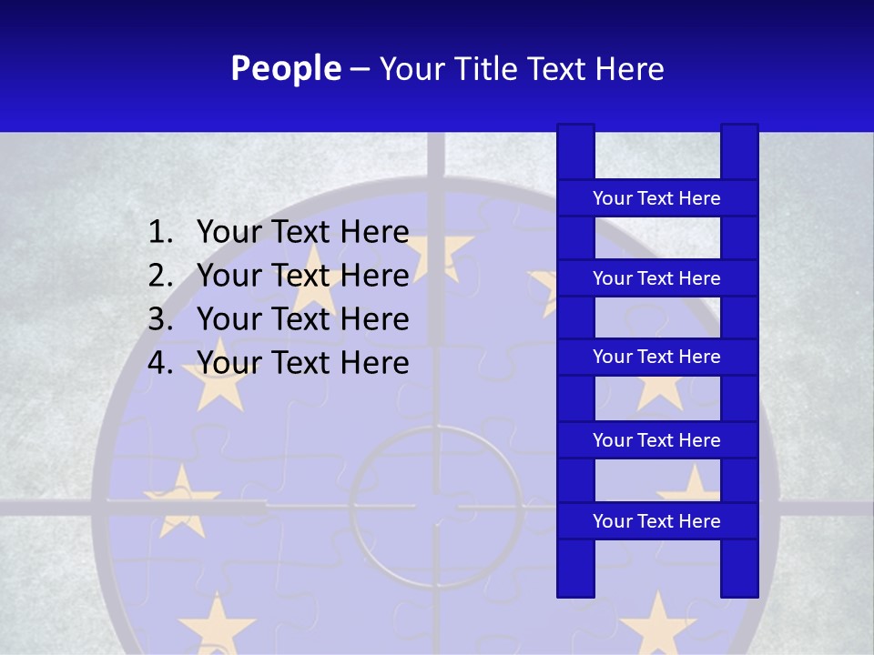 A Piece Of Puzzle With The European Flag On It PowerPoint Template
