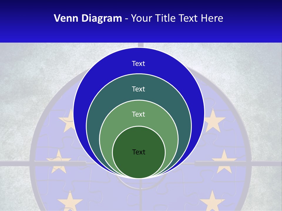 A Piece Of Puzzle With The European Flag On It PowerPoint Template