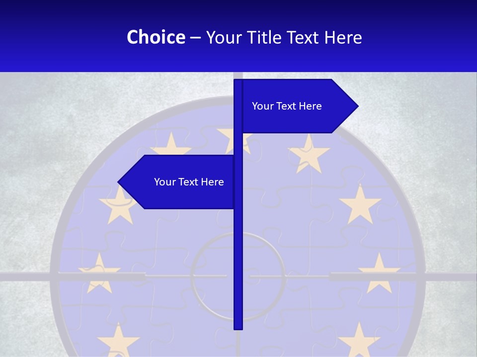 A Piece Of Puzzle With The European Flag On It PowerPoint Template