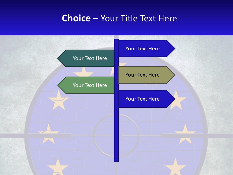 A Piece Of Puzzle With The European Flag On It PowerPoint Template