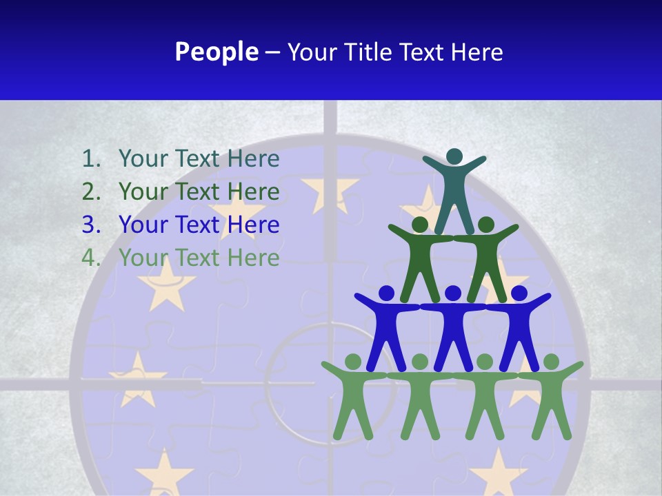 A Piece Of Puzzle With The European Flag On It PowerPoint Template