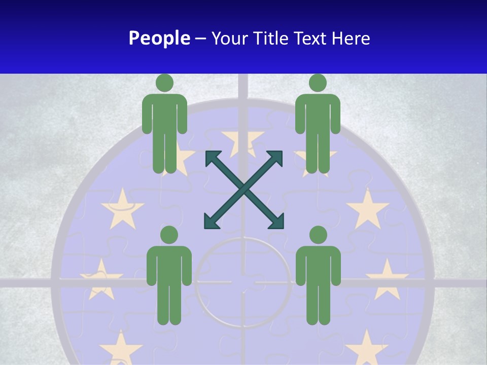 A Piece Of Puzzle With The European Flag On It PowerPoint Template