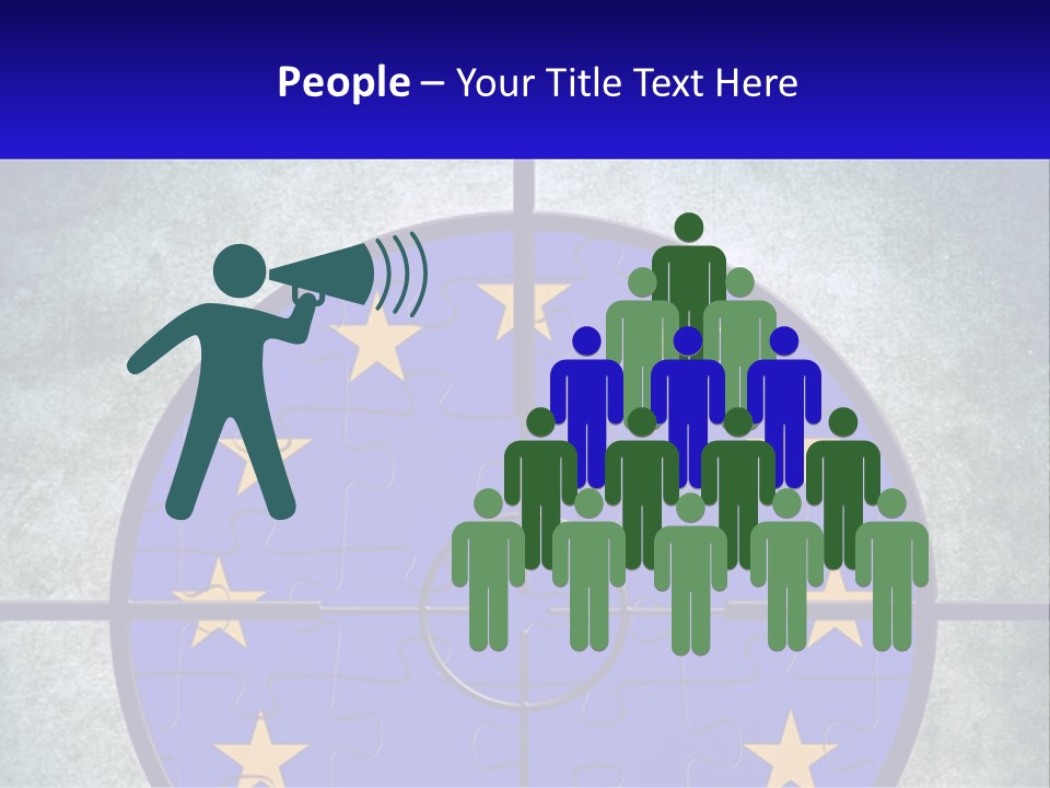 A Piece Of Puzzle With The European Flag On It PowerPoint Template