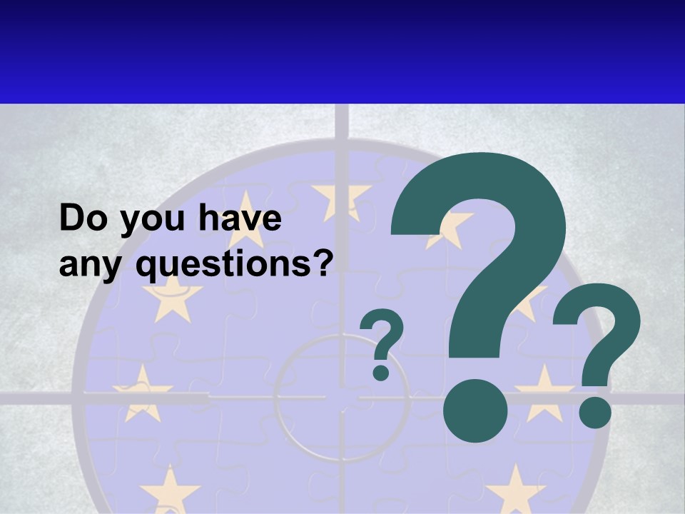 A Piece Of Puzzle With The European Flag On It PowerPoint Template