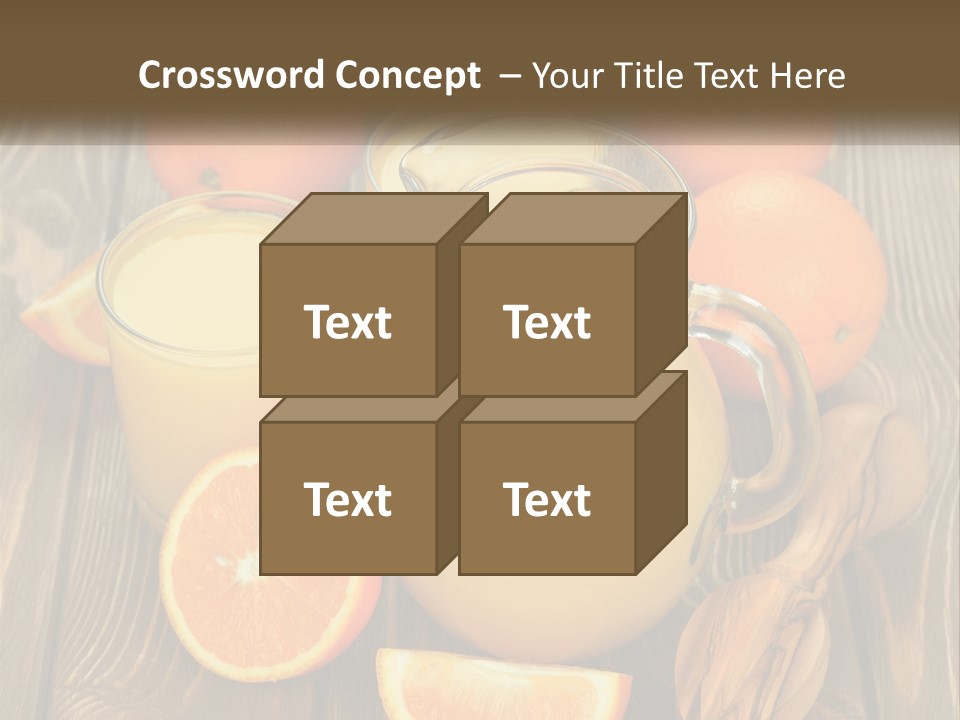 A Pitcher Of Orange Juice Surrounded By Oranges PowerPoint Template