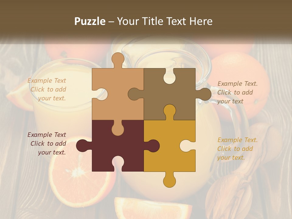 A Pitcher Of Orange Juice Surrounded By Oranges PowerPoint Template