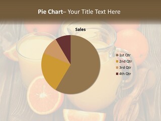 A Pitcher Of Orange Juice Surrounded By Oranges PowerPoint Template