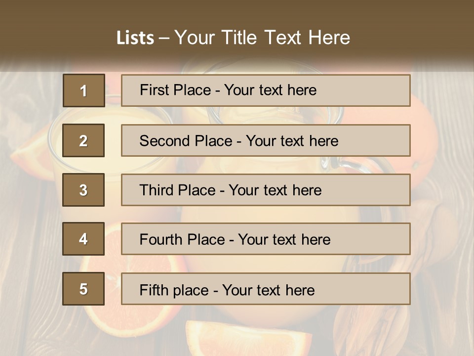 A Pitcher Of Orange Juice Surrounded By Oranges PowerPoint Template