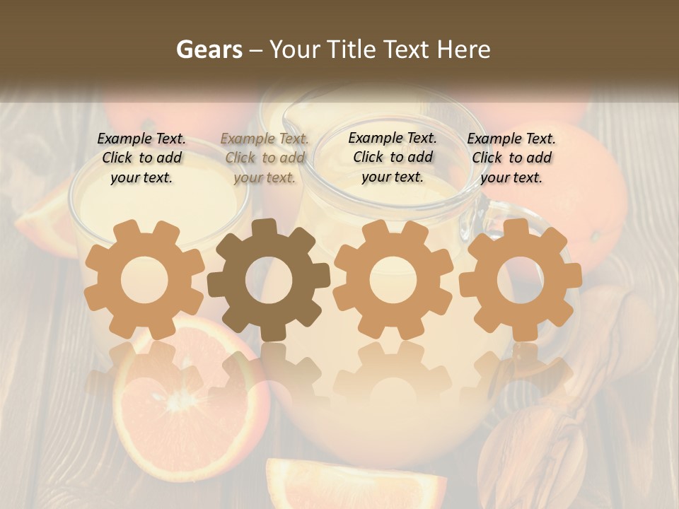 A Pitcher Of Orange Juice Surrounded By Oranges PowerPoint Template