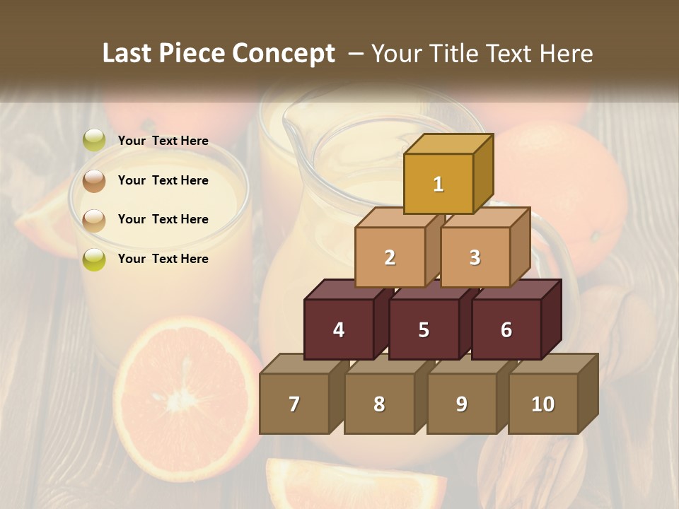 A Pitcher Of Orange Juice Surrounded By Oranges PowerPoint Template