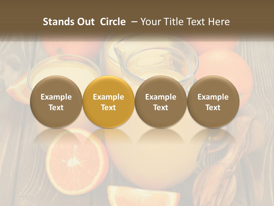 A Pitcher Of Orange Juice Surrounded By Oranges PowerPoint Template