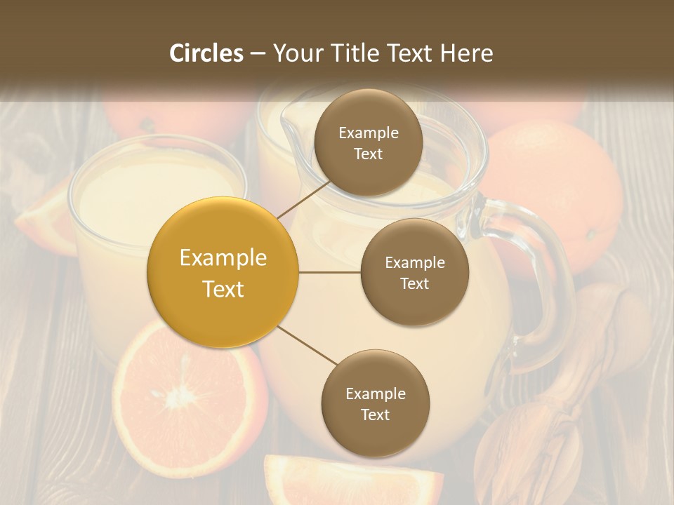 A Pitcher Of Orange Juice Surrounded By Oranges PowerPoint Template