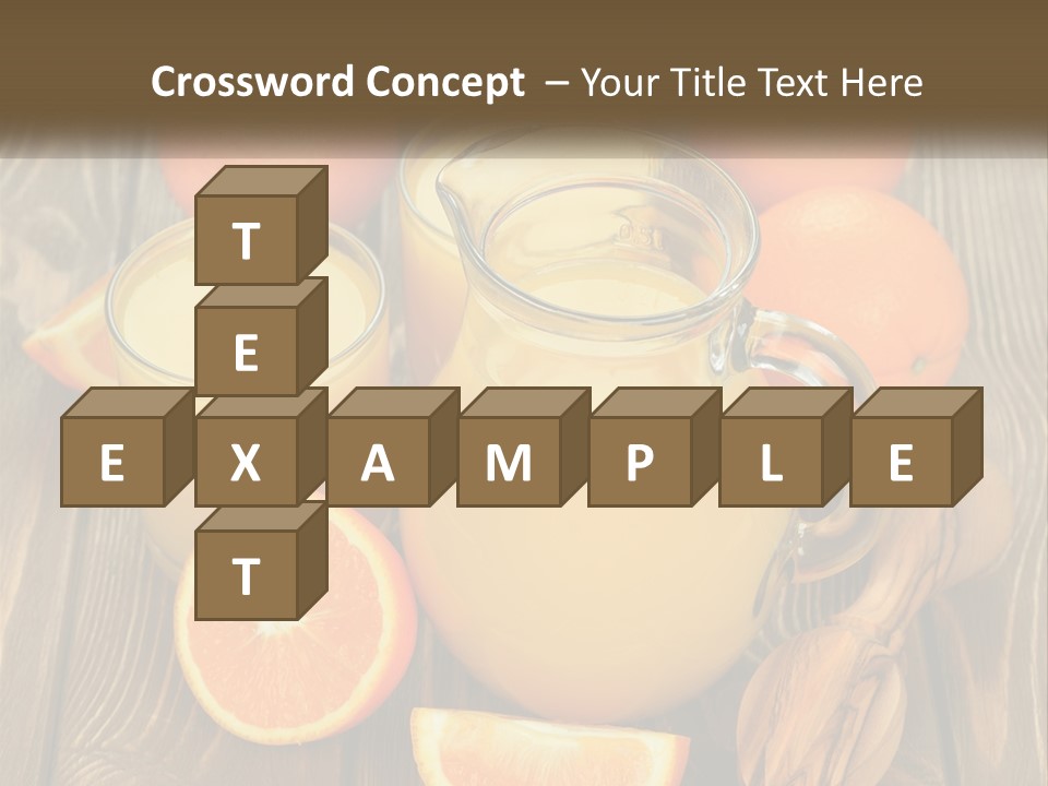 A Pitcher Of Orange Juice Surrounded By Oranges PowerPoint Template