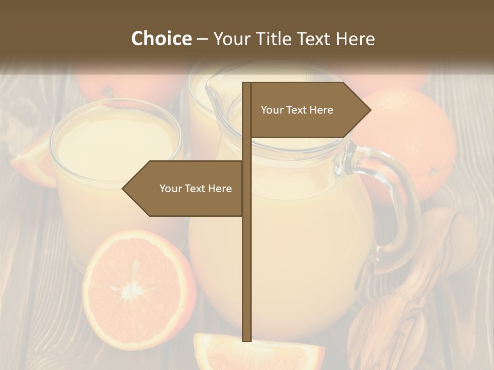 A Pitcher Of Orange Juice Surrounded By Oranges PowerPoint Template