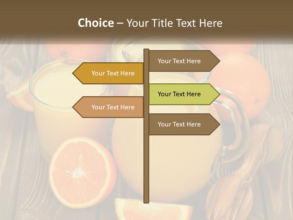 A Pitcher Of Orange Juice Surrounded By Oranges PowerPoint Template