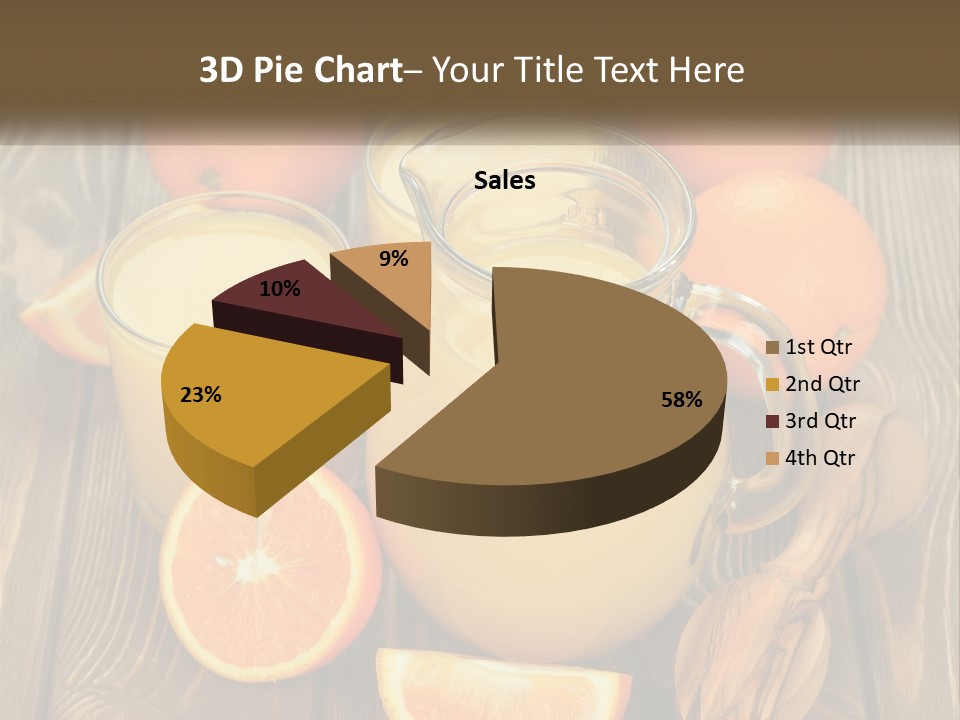 A Pitcher Of Orange Juice Surrounded By Oranges PowerPoint Template