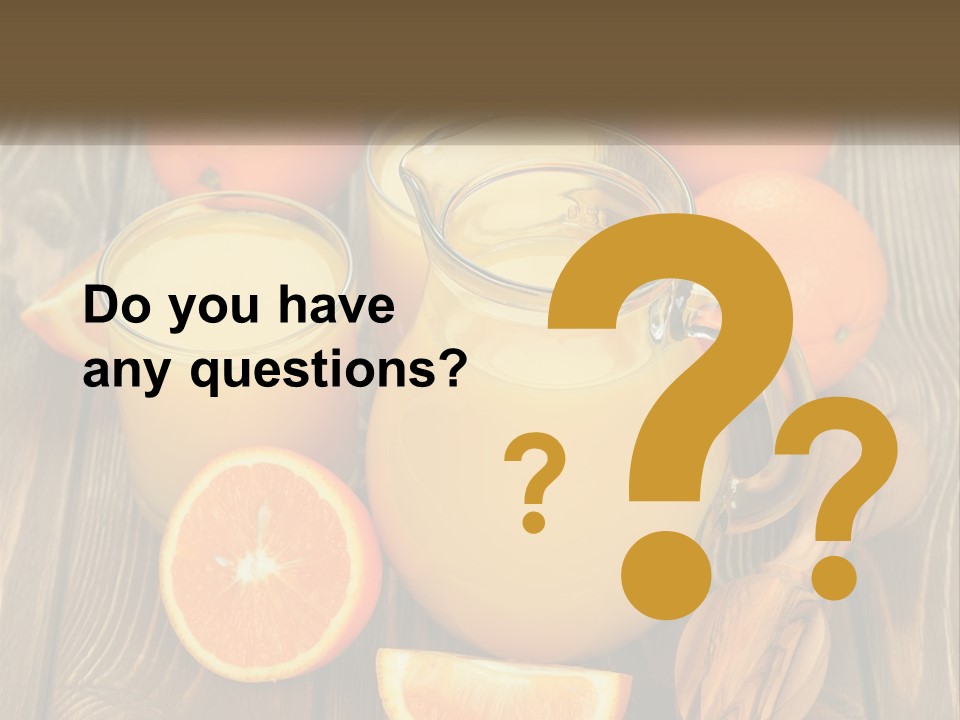 A Pitcher Of Orange Juice Surrounded By Oranges PowerPoint Template