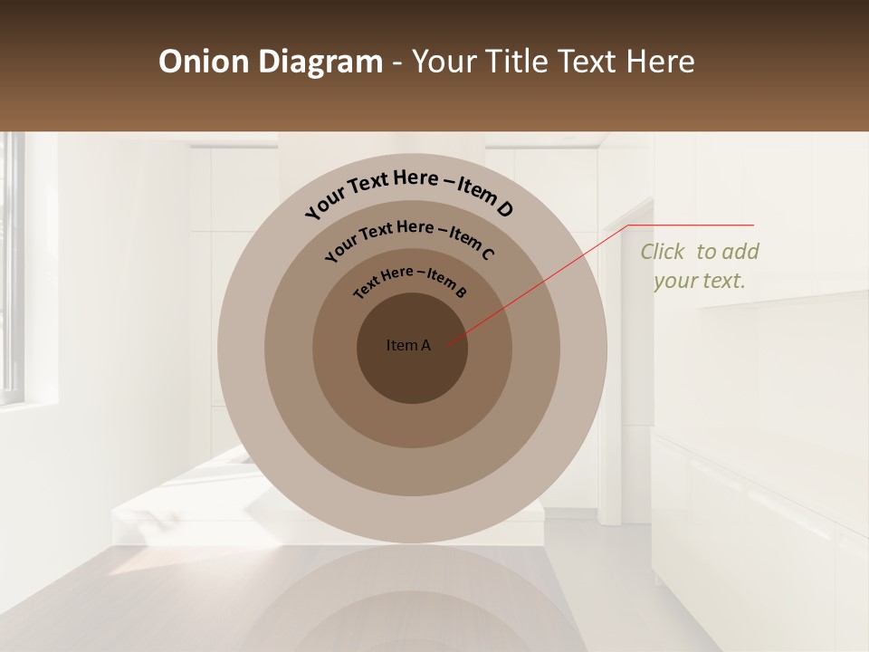 A White Kitchen With A Wooden Counter Top PowerPoint Template