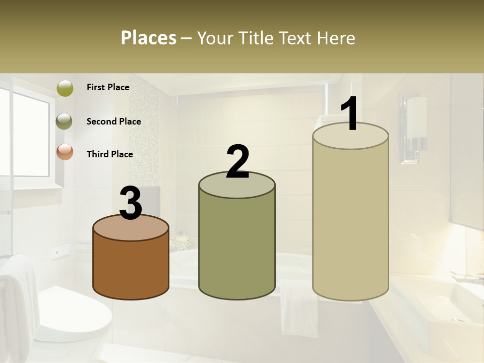 A Bath Tub Sitting Next To A Toilet In A Bathroom PowerPoint Template
