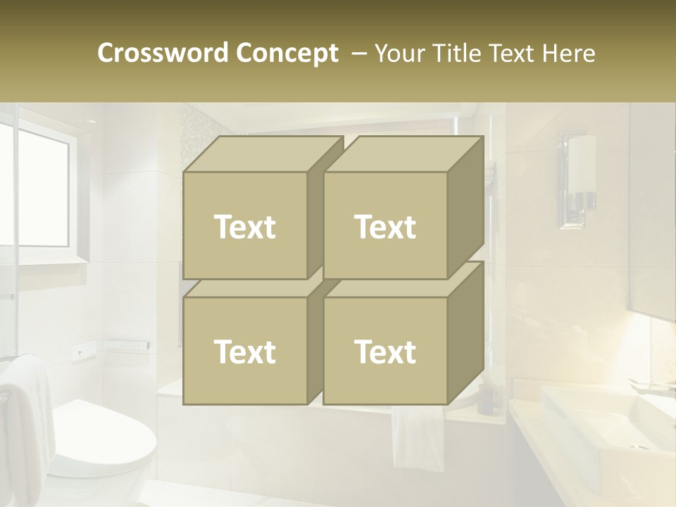 A Bath Tub Sitting Next To A Toilet In A Bathroom PowerPoint Template