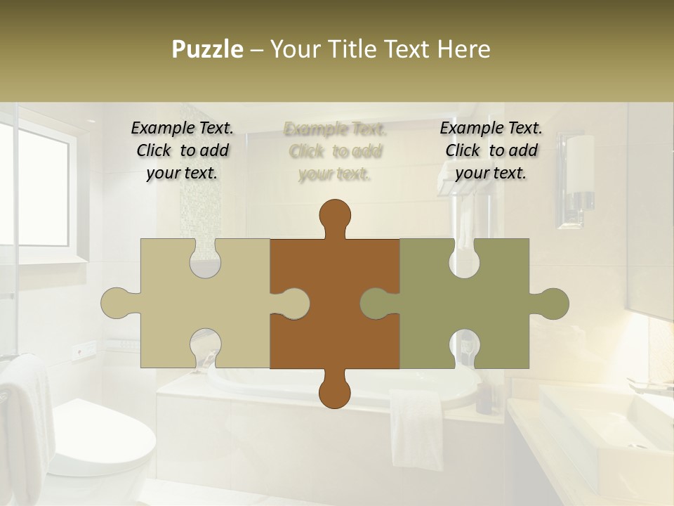 A Bath Tub Sitting Next To A Toilet In A Bathroom PowerPoint Template